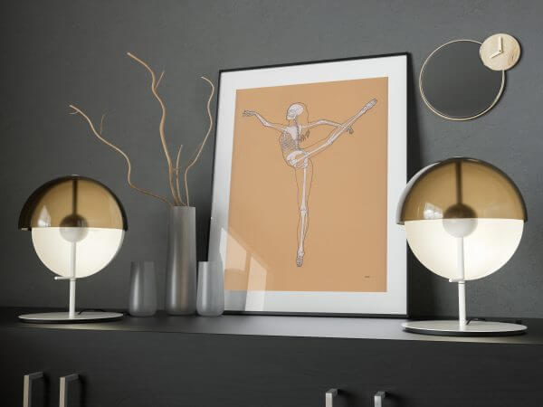 Design and more & More illustration art dessin aquarelle DUC Thomas Ducourneau Boutique rayon x danseuse arabesque ballet