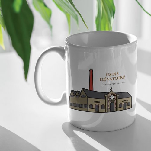 usine élévatoire saint nazaire graphisme logo mug